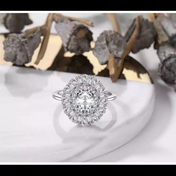 S925Sterling Silver PigeonEggs CubicZirconiaLuxury - Picture 3 of 4